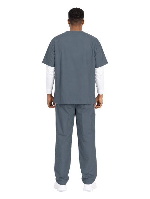 Curawear Core Men's V Neck Scrub Set - Cornflower Blue
