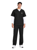 Curawear Core Men's V Neck Scrub Set - Jet Black