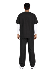 Curawear Core Men's V Neck Scrub Set - Jet Black