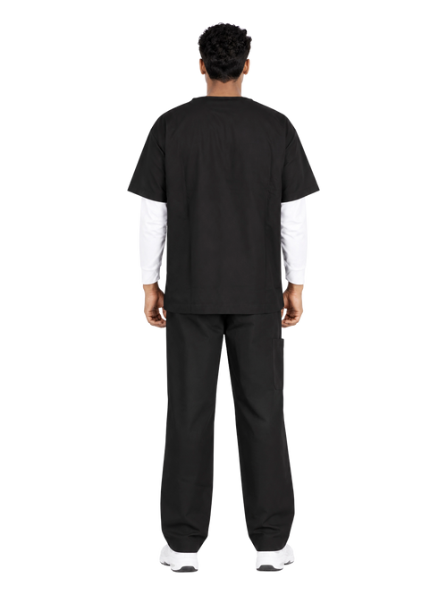Curawear Core Men's V Neck Scrub Set - Jet Black