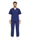Curawear Core Men's V Neck Scrub Set - Midnight Navy