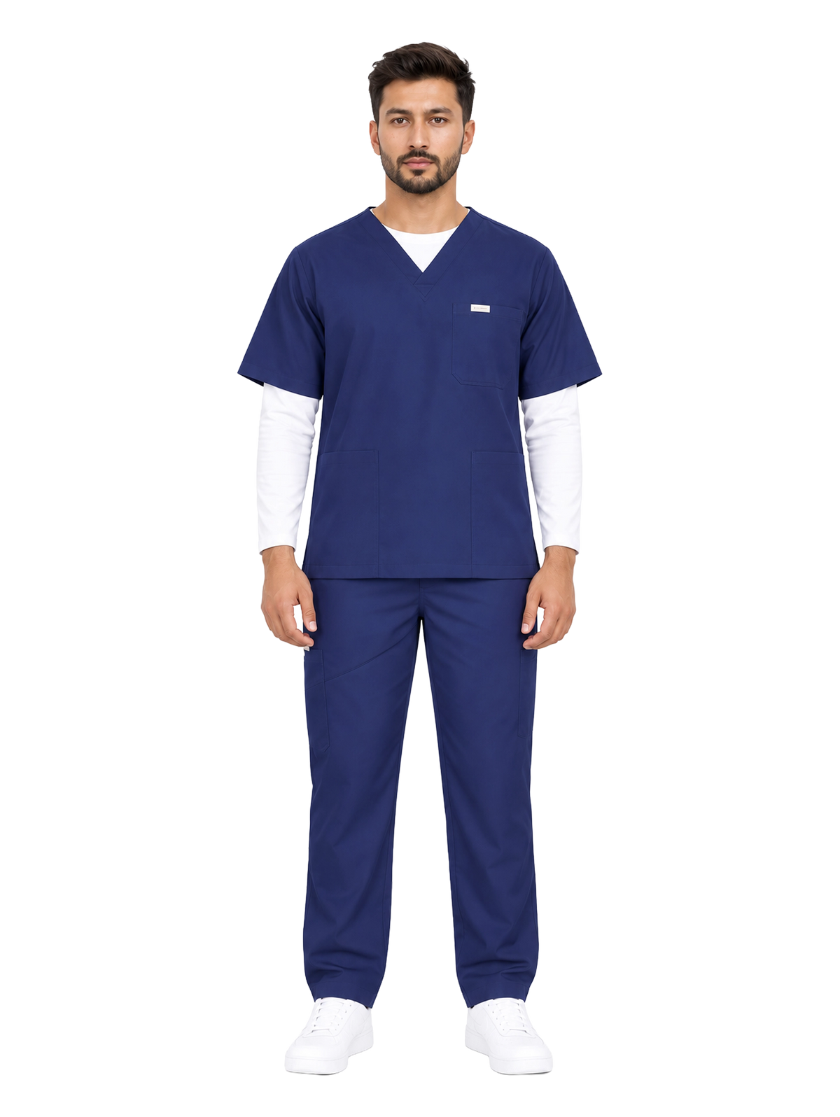 Curawear Core Men's V Neck Scrub Set - Midnight Navy