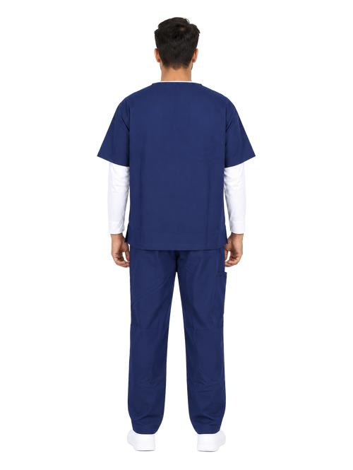 Curawear Core Men's V Neck Scrub Set - Midnight Navy