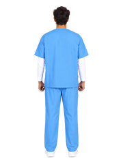 Curawear Core Men's V Neck Scrub Set - Royal Blue