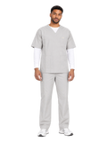 Curawear Core Men's V Neck Scrub Set - Silver Grey