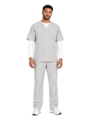 Curawear Core Men's V Neck Scrub Set - Silver Grey