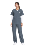 Curawear Core Women's V Neck Scrub Set - Cornflower Blue