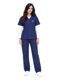 Curawear Core Women's V Neck Scrub Set - Midnight Navy