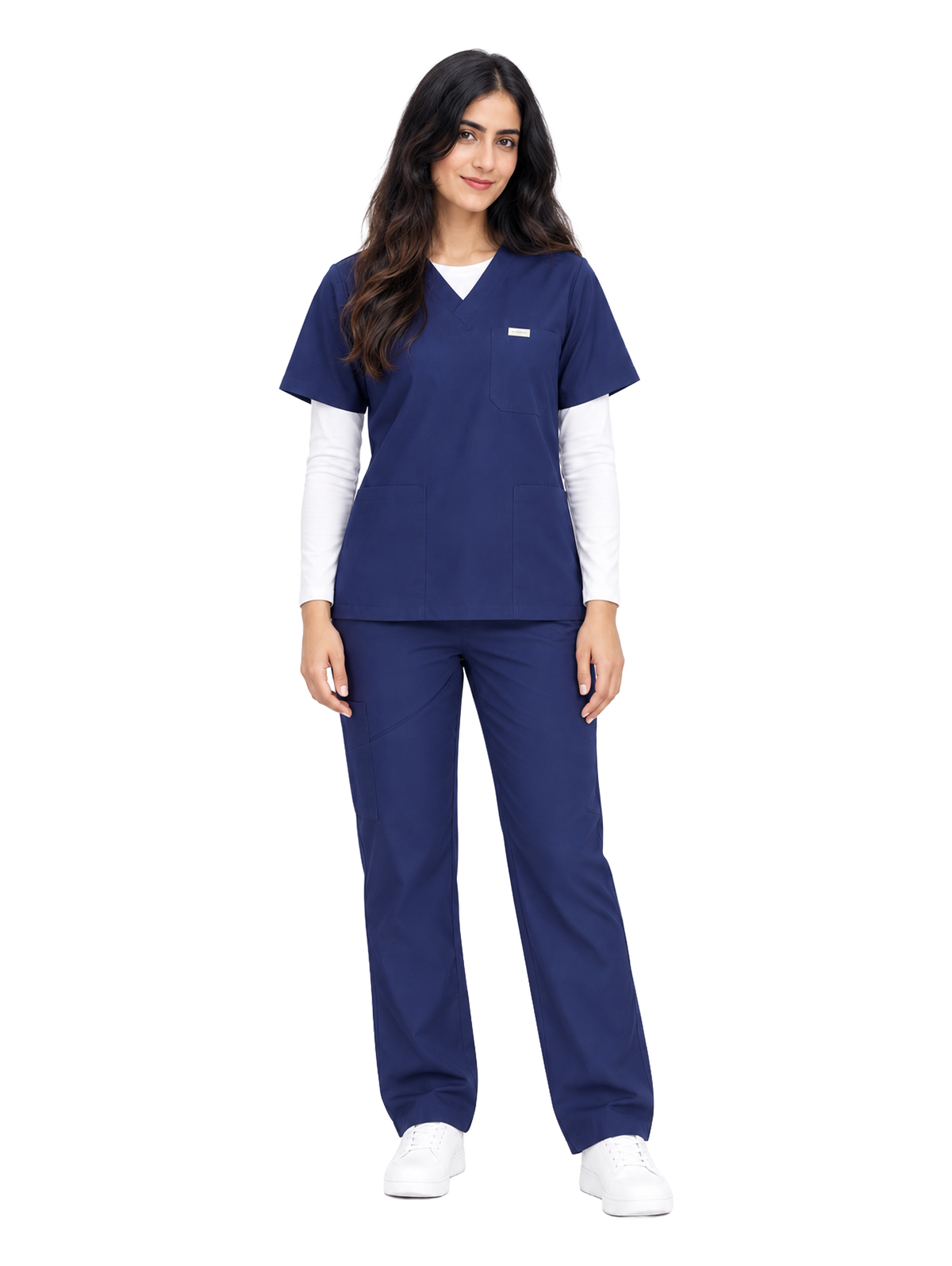 Curawear Core Women's V Neck Scrub Set - Midnight Navy