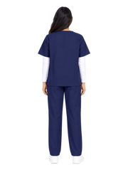Curawear Core Women's V Neck Scrub Set - Midnight Navy