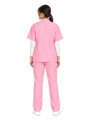 Curawear Pro Women's Mandarin Collar Scrub Set - Pink