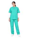 Curawear Pro Women's Mandarin Collar Scrub Set - Sea Green