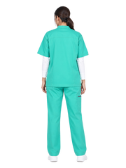 Curawear Pro Women's Mandarin Collar Scrub Set - Sea Green